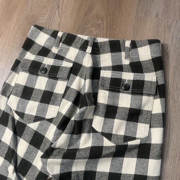 THE GREAT  Checkered Drop Crotch Cropped Pants - Picture 8 of 14